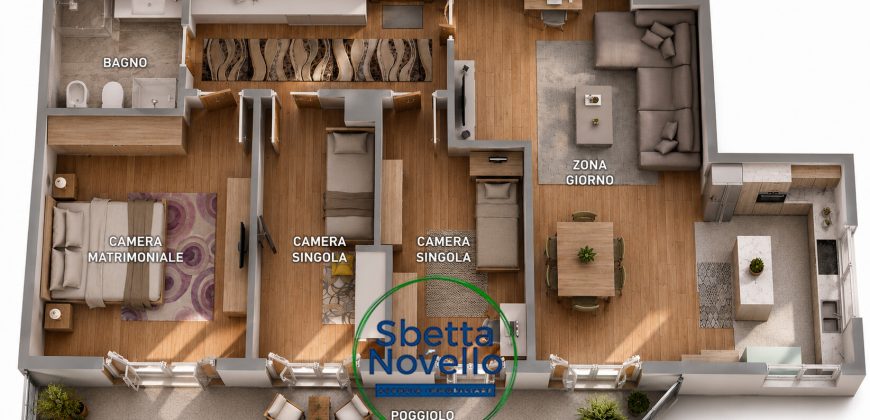 APPARTAMENTO CON 3 CAMERE E GARAGE A LEVICO TERME